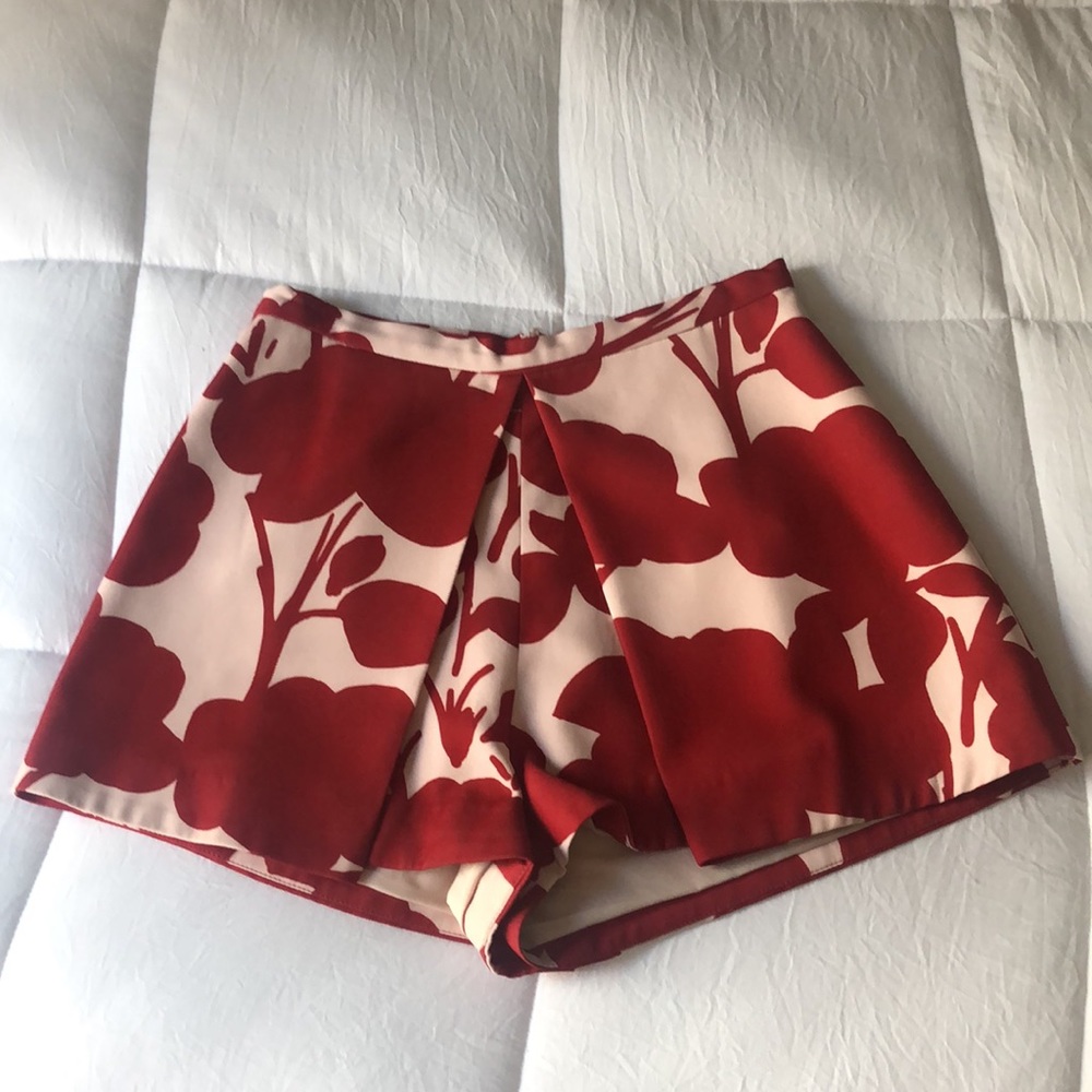 Floral Red Cocktail Skort